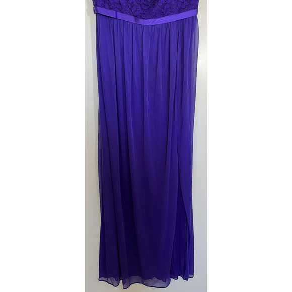 David’s Bridal Dress Size 10 Purple Regency Strapless Bridesmaid/Prom NEW - Picture 4 of 10